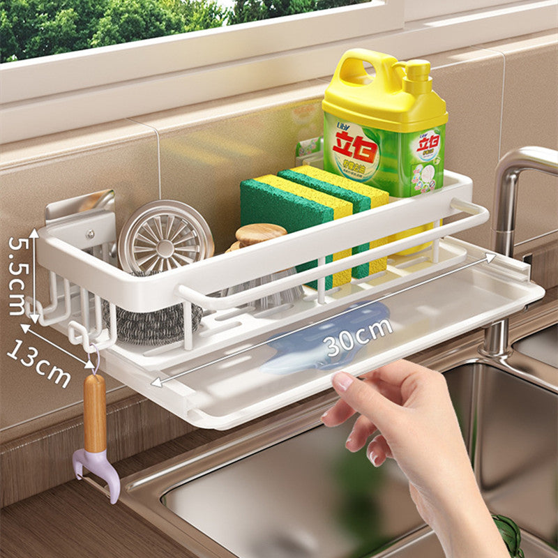Wipe Rack Kitchen Storage Rack Without Punching Shelves Wall Mounted Spice Rack Home Drainert