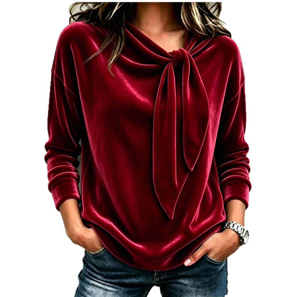 Women’s Long-Sleeve Bow Top