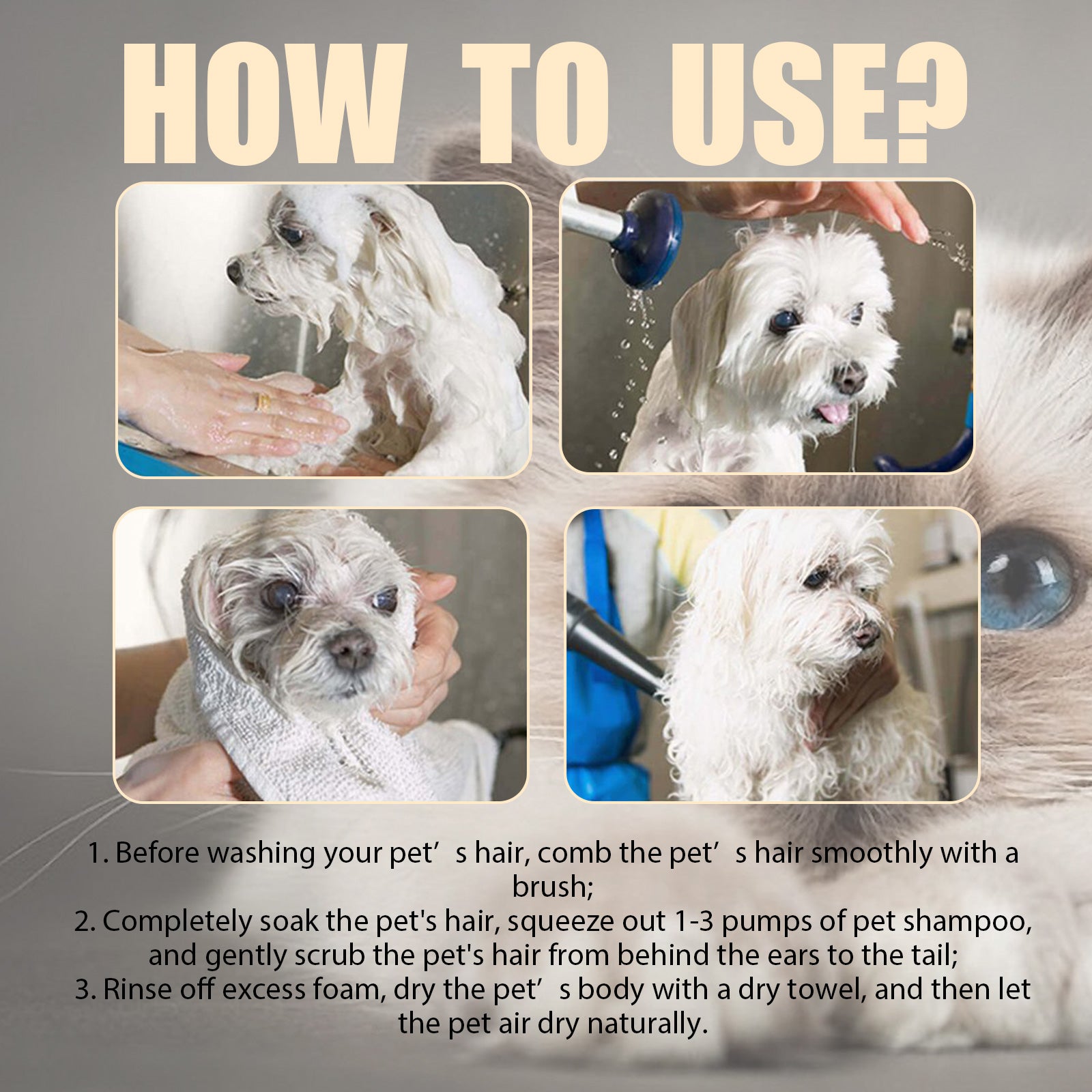 Yegbong Pet Shampoo (100g) Is A Gentle And Cleansing Shampoo That Makes The Fur Of Pet Cats And Dogs Smooth And Free Of Tangles