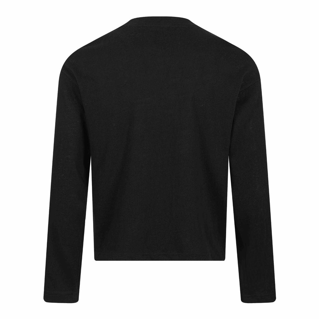 Abstract Hand-painted Graffiti Print Round Neck Loose Long Sleeve T-Shirt