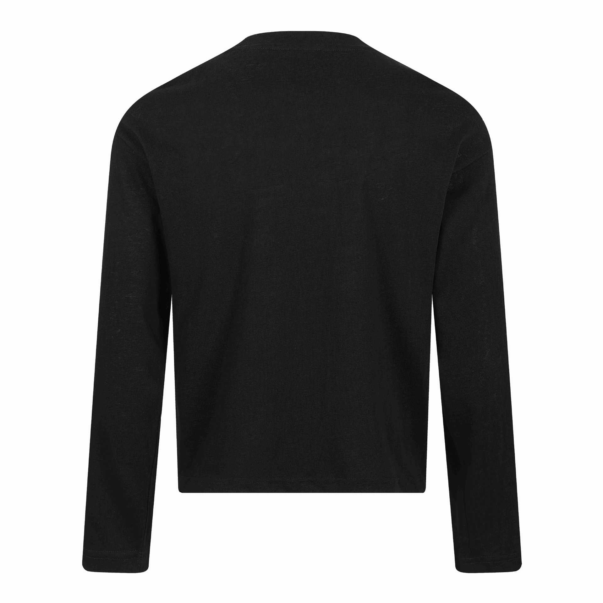 Abstract Hand-painted Graffiti Print Round Neck Loose Long Sleeve T-Shirt