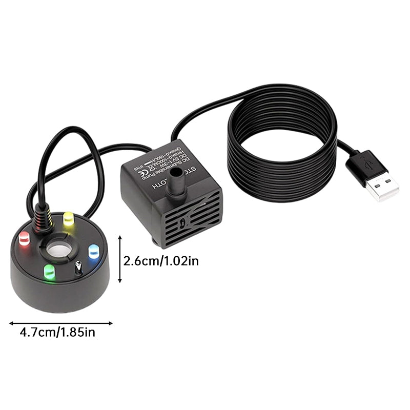 USB Ultrasonic Mist Maker Fogger Pump – 5V Pond, Fountain & Fish Tank Humidifier