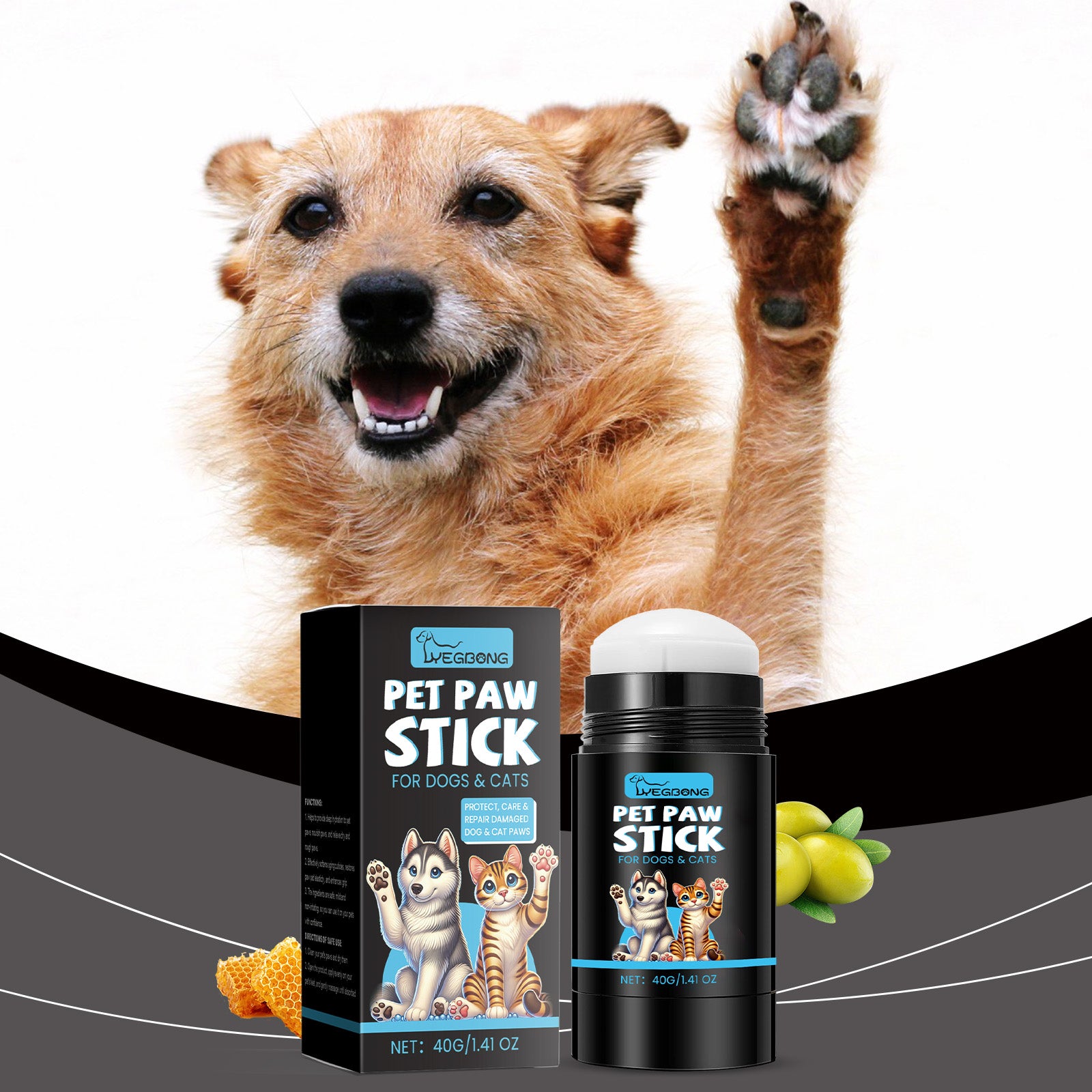 Yegbong Cat And Dog Paw Ball Cream Moisturizing Paw Care Pet Foot Moistening Anti-Cracking Soft Foot Paw Care Cream