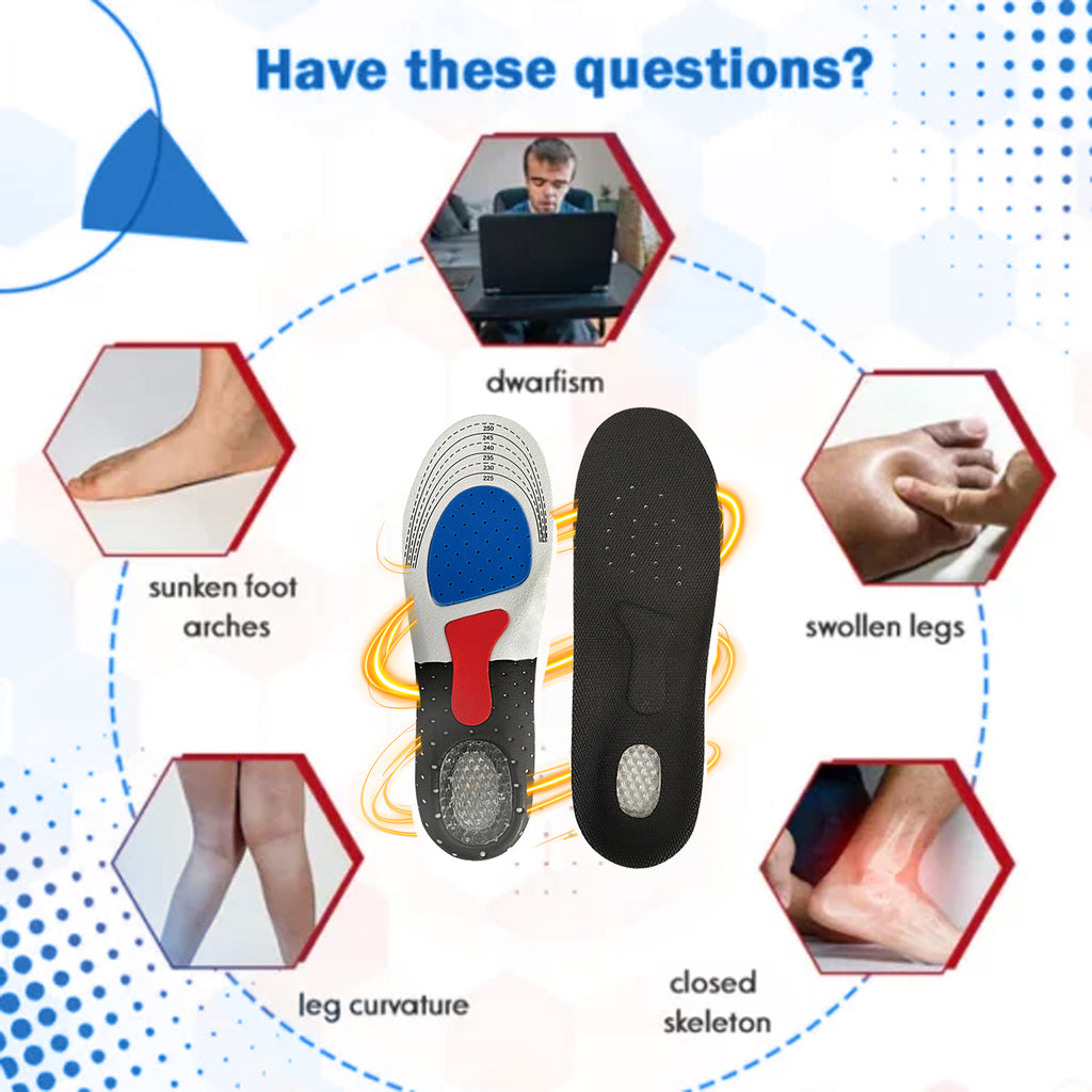 Soft Height-Boosting Arch Support Insoles