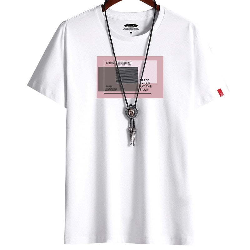 Fitness Black O Neck Man T-shirt For Male Oversized S-6XL New Men T-shirts Anime Newest T Shirt for Men Clothing Goth Punk