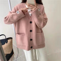 Spring and Autumn New  Loose Lazy Knit Cardigan for Women, Thick Sweater Coat, Versatile Outerwear Top