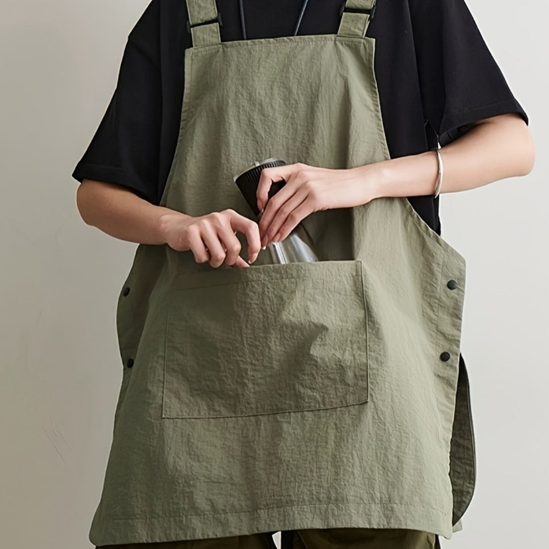 Water-Resistant Unisex Kitchen Apron for Home and Coffee Shop Use