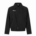 Oversized Lapel Aviator Snap Button Straight Shoulder Short Zipper Jacket