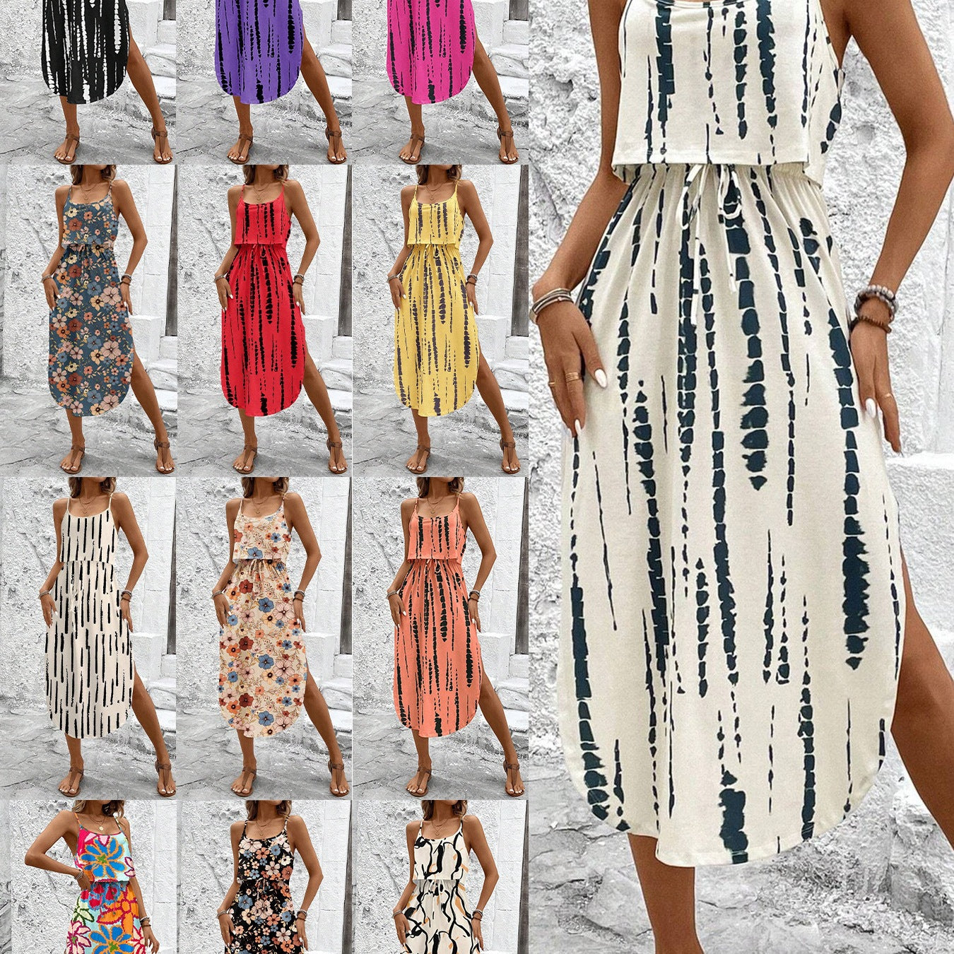 Printed camisole dress
