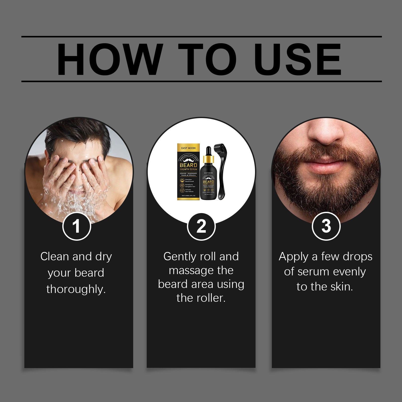 East Moon Men’s Moisturizing Beard Care Oil