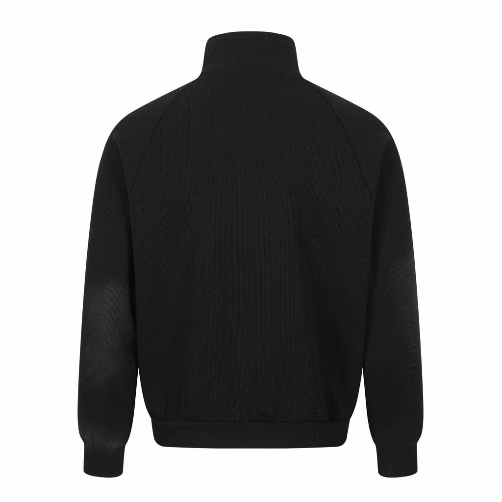 Pulse Print Spray Dyed Stand Collar Loose Zip-Up Hoodie