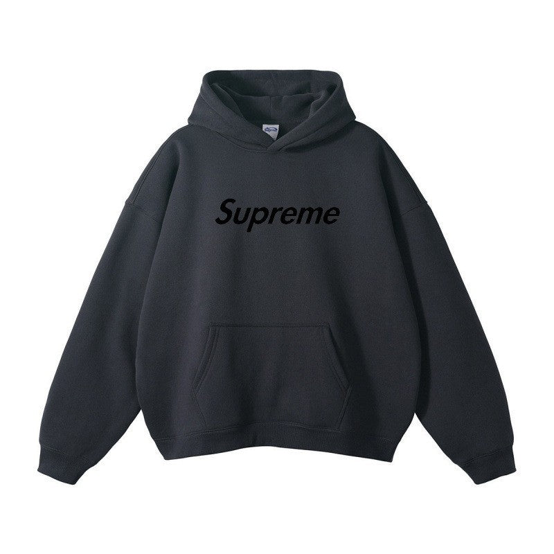Printed Unisex Hoodie, Loose Drop Shoulder Sweatshirt