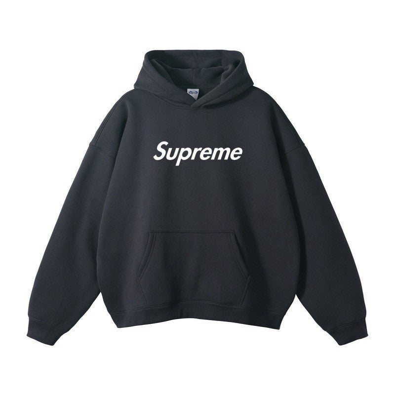 Printed Unisex Hoodie, Loose Drop Shoulder Sweatshirt