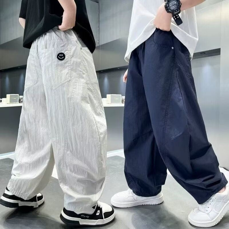 Boys Casual Wide-Leg Anti-Mosquito Pants – Lightweight Summer Trousers for Kids