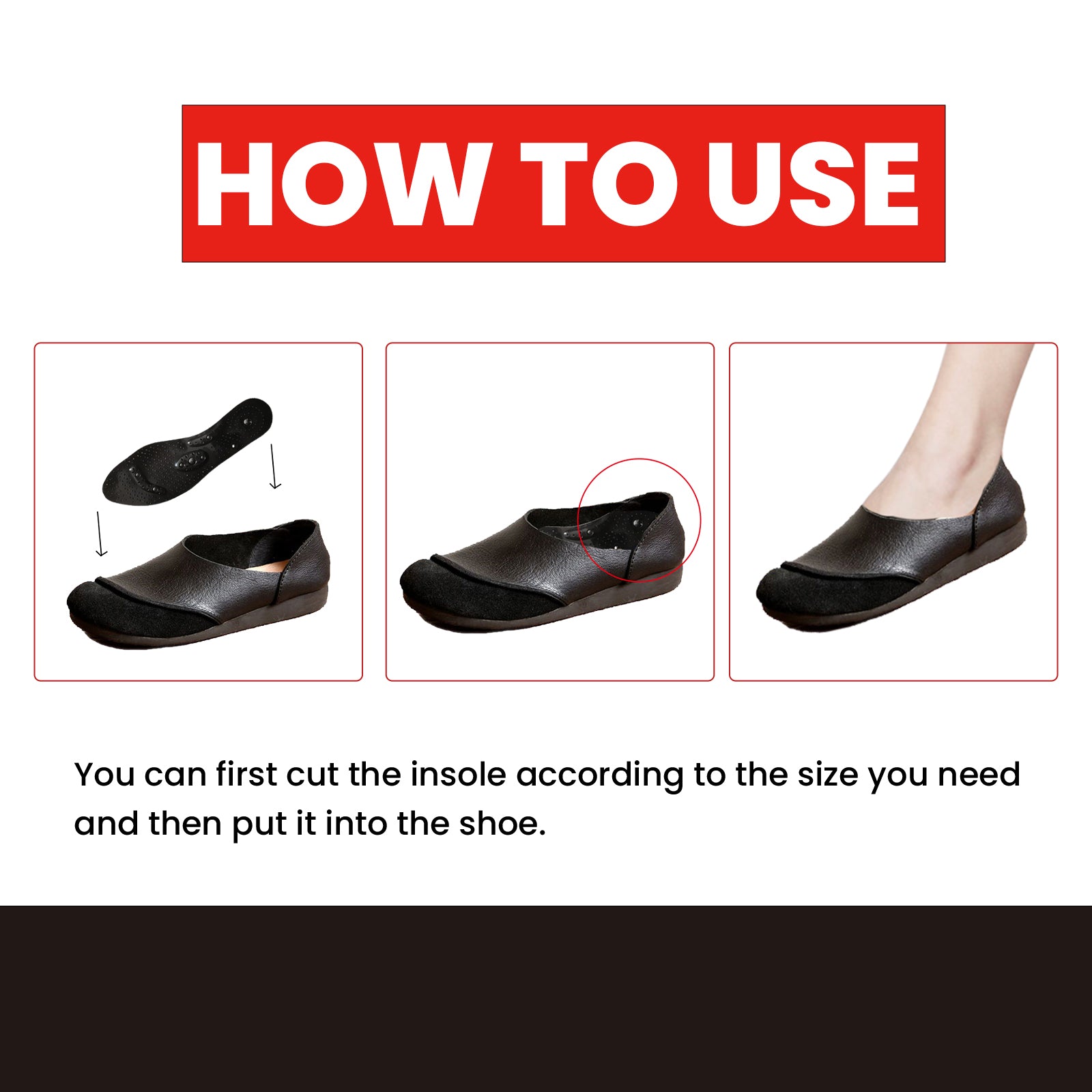 Tourmaline Acupressure Arch Support Insoles