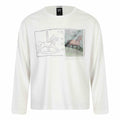 Trendy Wooden Horse Stamp Print Loose Long Sleeve T-Shirt