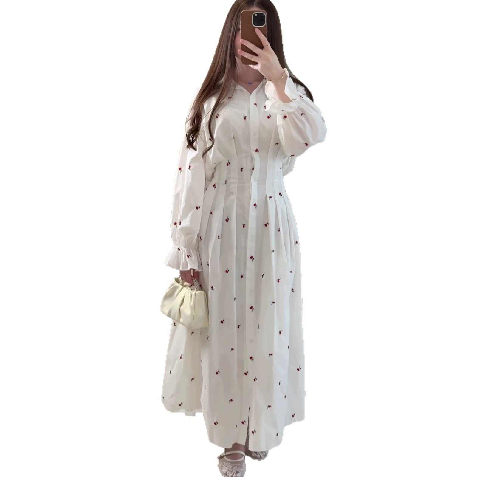 Floral Long-Sleeve Maxi Dress