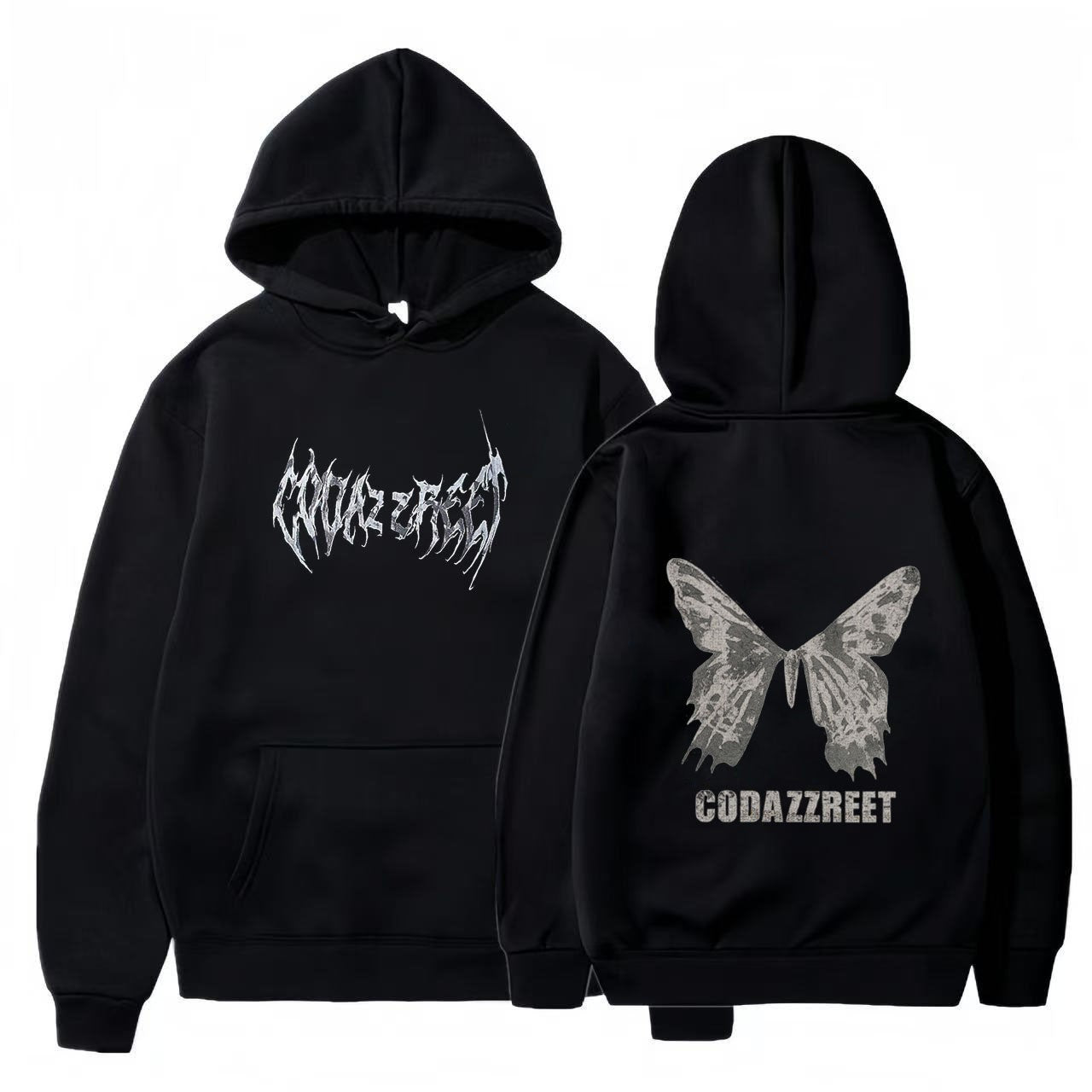 Hooded Sweatshirt for Men and Women, Couple Style, Hip-hop Butterfly Design