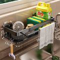 Wipe Rack Kitchen Storage Rack Without Punching Shelves Wall Mounted Spice Rack Home Drainert
