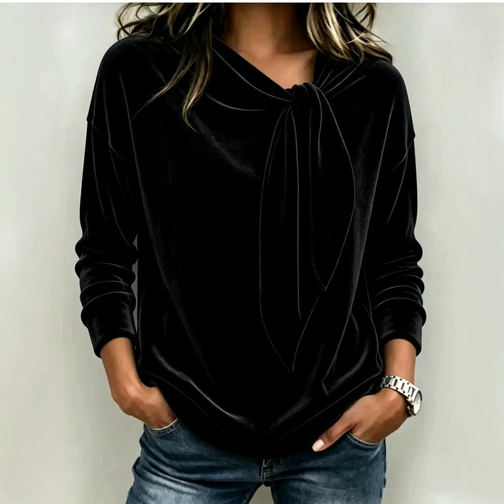 Women’s Long-Sleeve Bow Top
