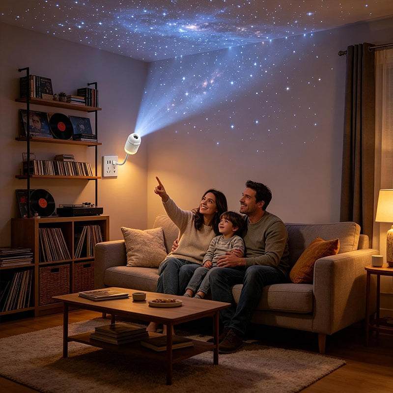 5D Holographic Galaxy & Ocean Projector – Smart LED Night Light with 24 Films for Bedroom & Party