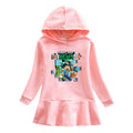 Girls Hooded Sweatshirt Dress – Casual Long-Sleeve Kids Dress with Hood