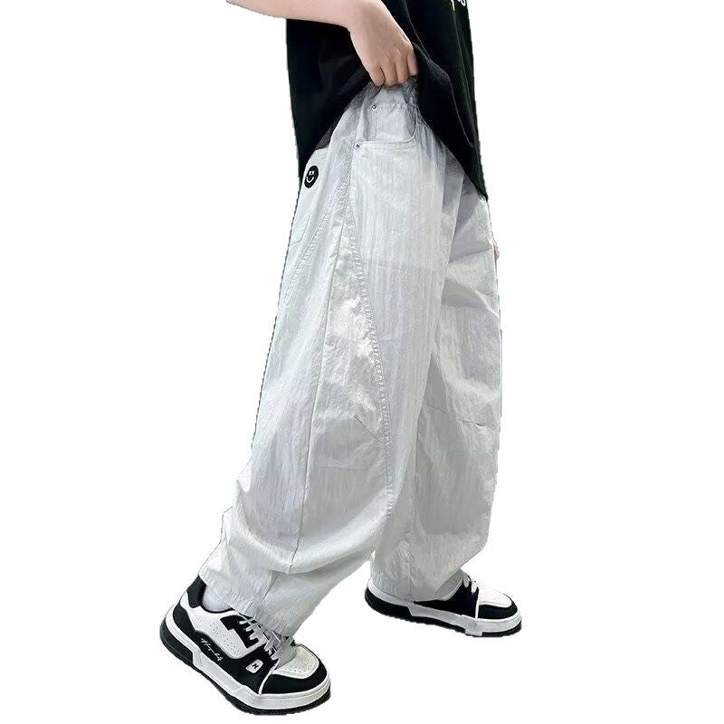 Boys Casual Wide-Leg Anti-Mosquito Pants – Lightweight Summer Trousers for Kids