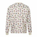 All-over Print Double-Headed Devil Sheep Star Pattern Round Neck Long Sleeve T-Shirt