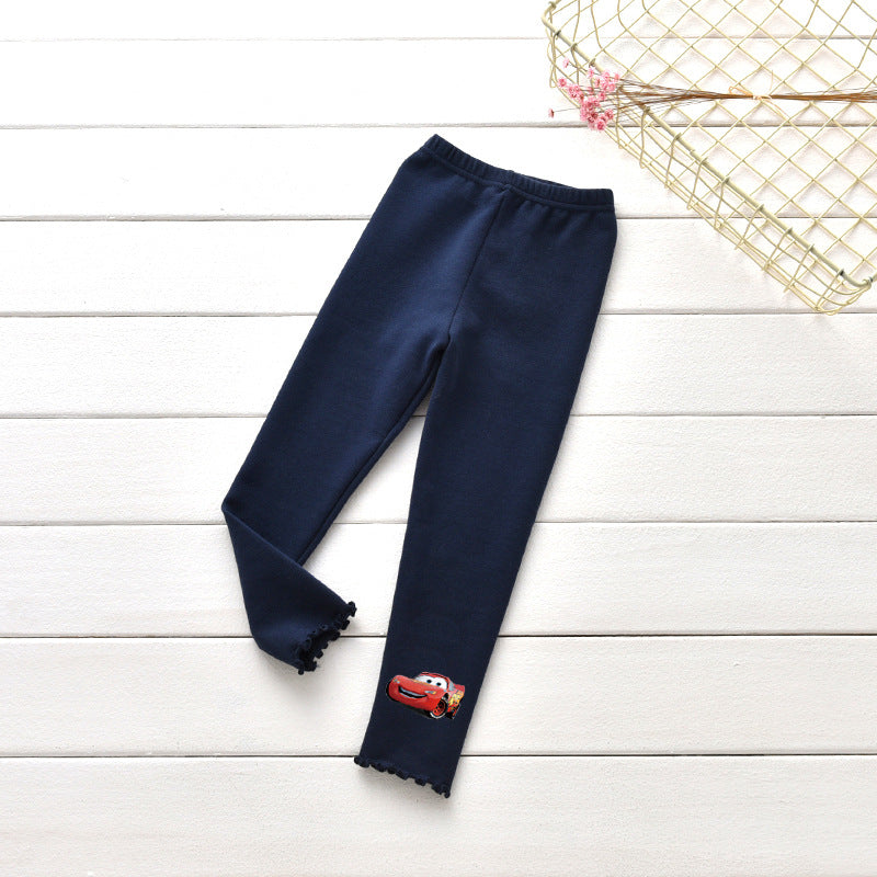 Women's Black Fungus Edge Leggings – Stretchy High-Waist Slim Fit Pants