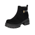 Black Chunky Platform Ankle Boots