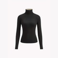 New knitted long-sleeve slim-fit reversible crew neck sweater, front and back wearable, versatile design