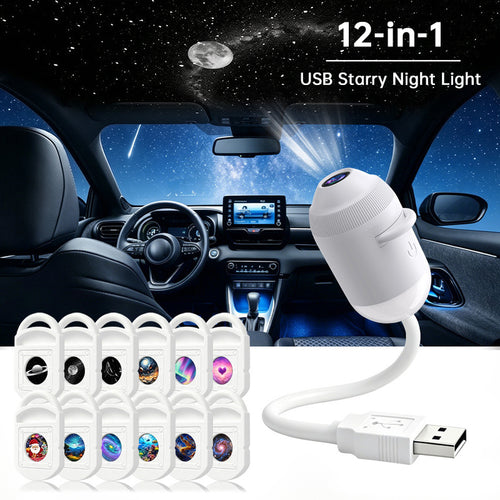 5D Holographic Galaxy & Ocean Projector – Smart LED Night Light with 24 Films for Bedroom & Party