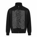 Pulse Print Spray Dyed Stand Collar Loose Zip-Up Hoodie
