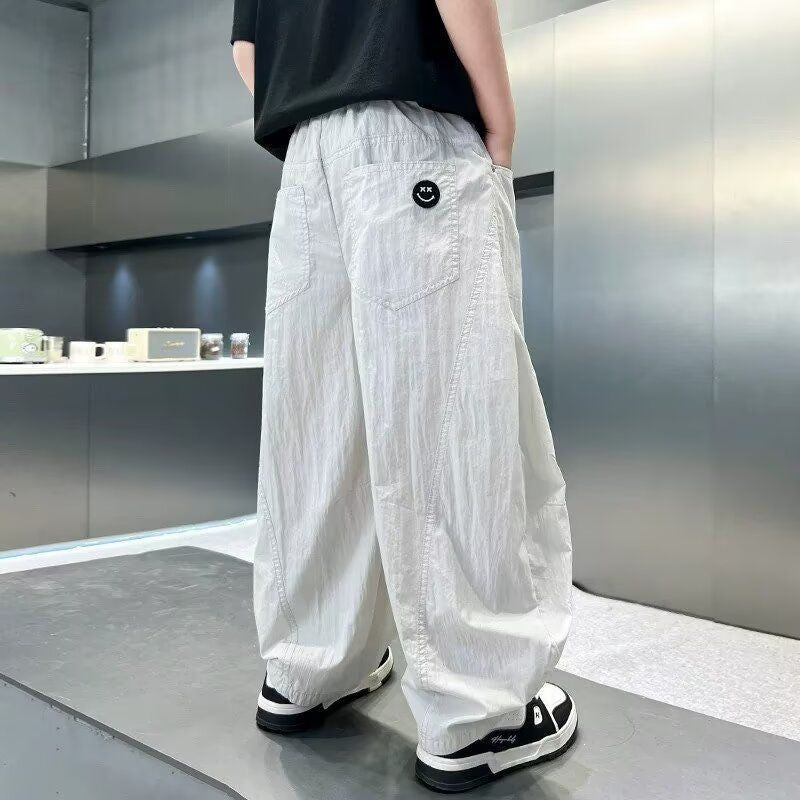 Boys Casual Wide-Leg Anti-Mosquito Pants – Lightweight Summer Trousers for Kids