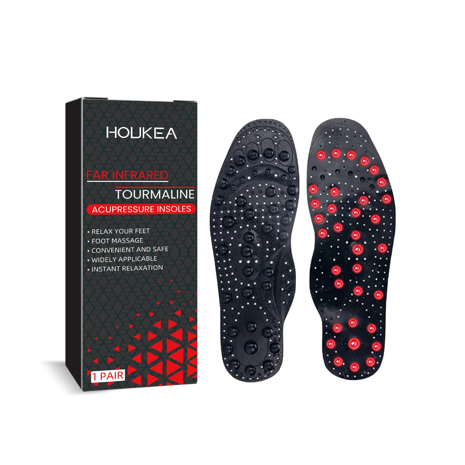 Tourmaline Acupressure Arch Support Insoles