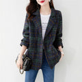 Plaid Wool Coat for Women, Petite Size, British Style Trench Coat
