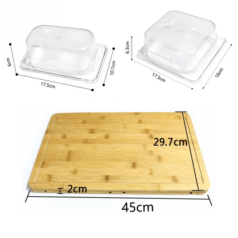 Multifunctional Bamboo Cutting Board with Storage Box