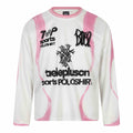 Graffiti Print Casual Loose Fit Long Sleeve Round Neck T-Shirt for Men