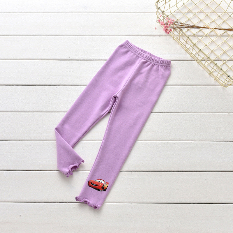 Women's Black Fungus Edge Leggings – Stretchy High-Waist Slim Fit Pants
