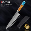 XITUO Damascus Knife Set Kitchen Knife Damascus Steel VG10 Chef Knife Santoku Knives Japanese Knife Home kitchen tools best gift