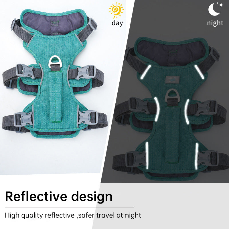 Reflective No-Escape Dog Harness with Control Handle – Padded Nylon Vest for Training & Walking