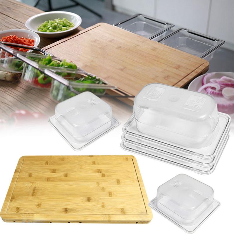 Multifunctional Bamboo Cutting Board with Storage Box