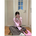 Blue Cable Knit Double-Zip Hooded Cardigan Coat for Women, Autumn Winter Lazy Style Loose Outerwear Open Front Sweater Top