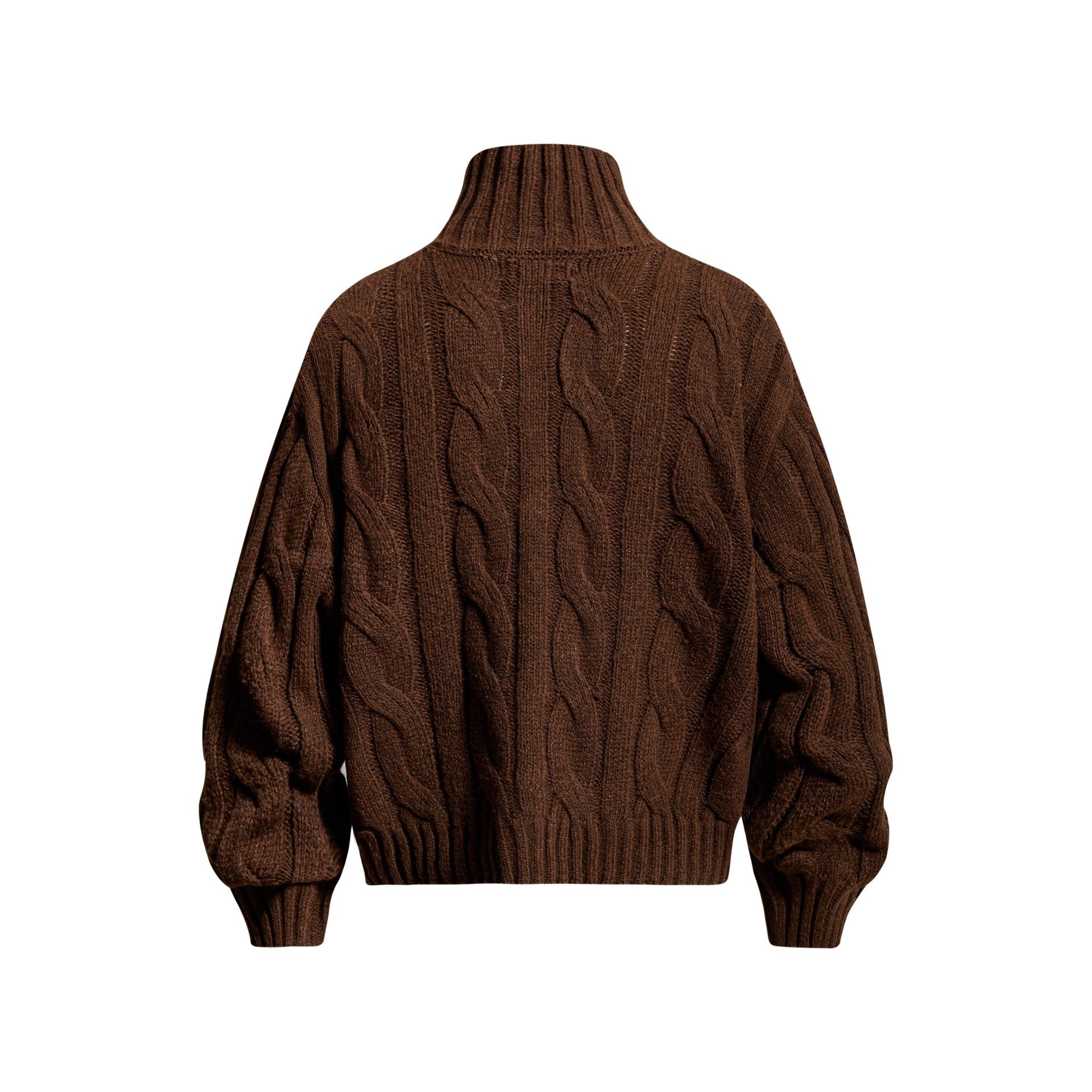 Twisted flower half buttoned sweater