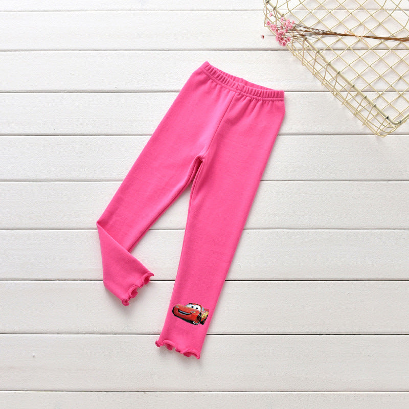 Women's Black Fungus Edge Leggings – Stretchy High-Waist Slim Fit Pants