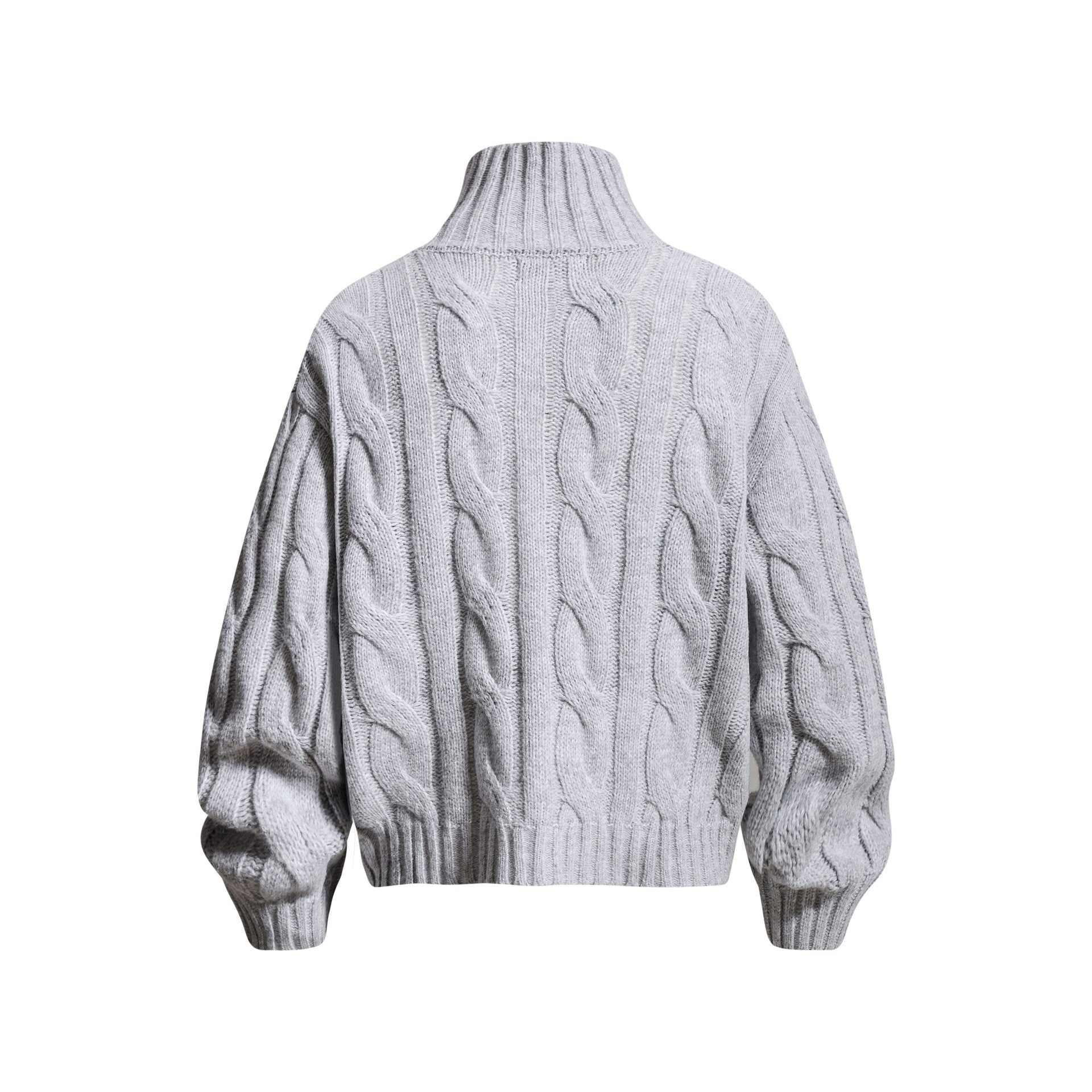 Twisted flower half buttoned sweater