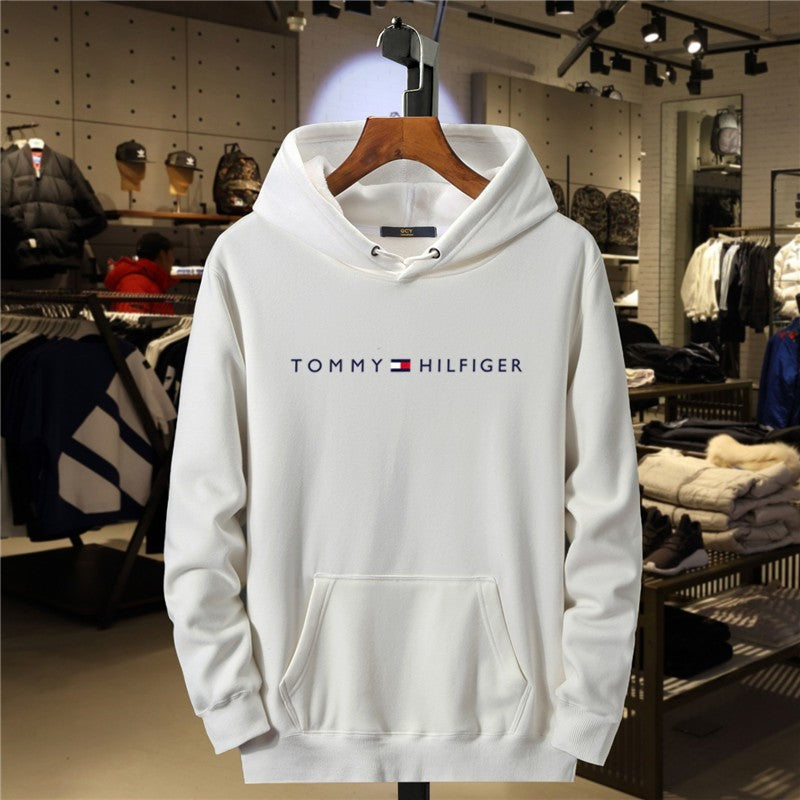 Fleece Men's Hoodie, Casual Print Hooded Sweatshirt, Streetwear Style, Outerwear