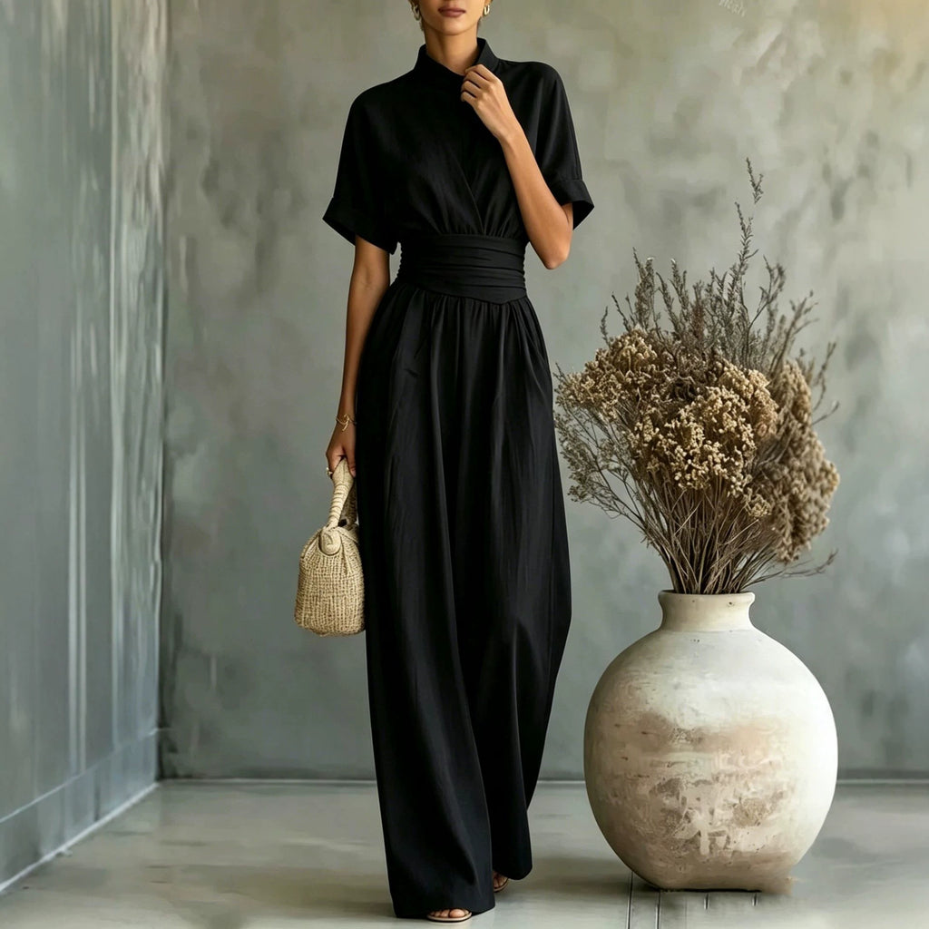 High-Neck Wide-Leg Jumpsuit