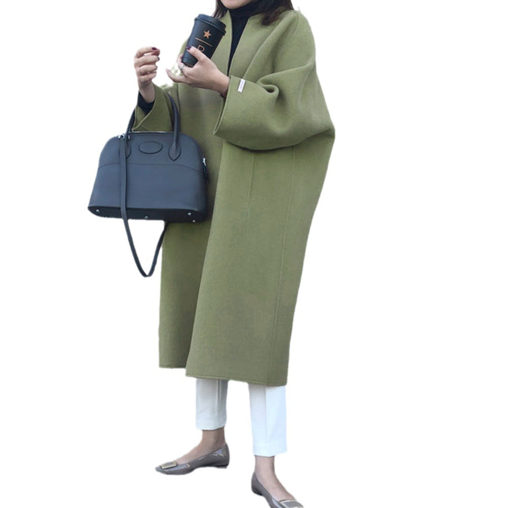 Elegant Commute Solid Color Straight Loose Coat for Women