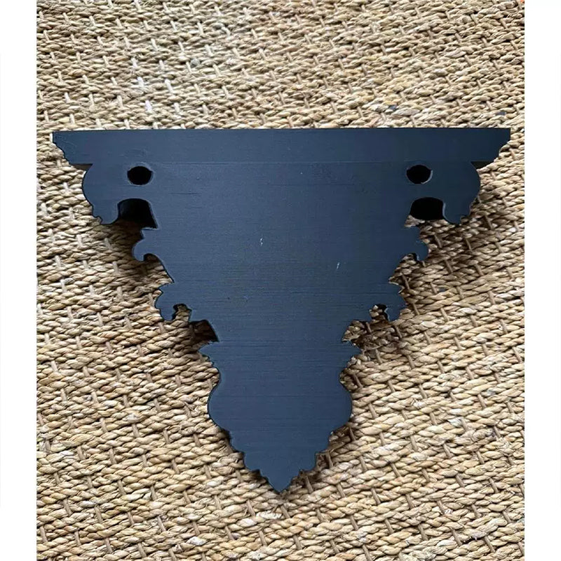 3D Printed Gothic Floating Shelf, Creative Carved Wall Decor, Retro Plant Display Stand for Living Room & Indoor Decor
